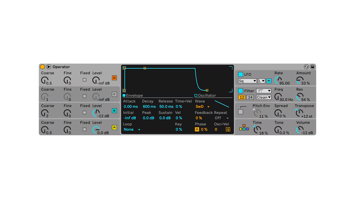 ableton operator fm synth